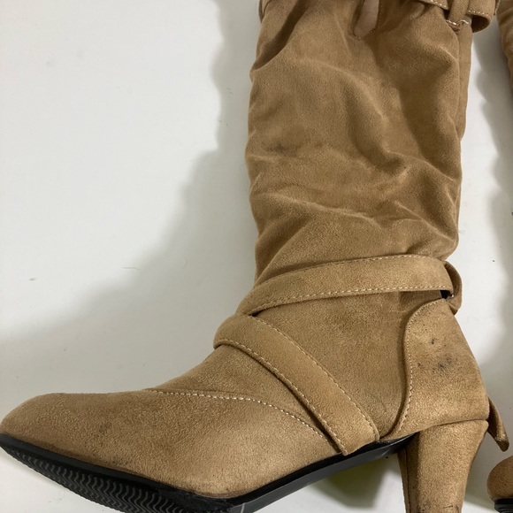 Vero Cuoio Women’s Tan Suade Dress Heeled Boots - Picture 3 of 11